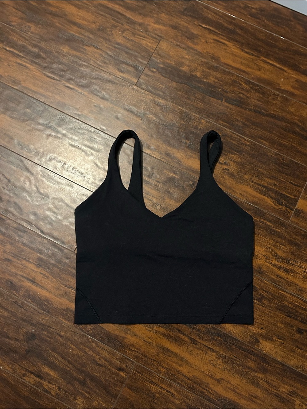 lululemon athletica Black V-Neck Seamless Cropped Sports Bralette